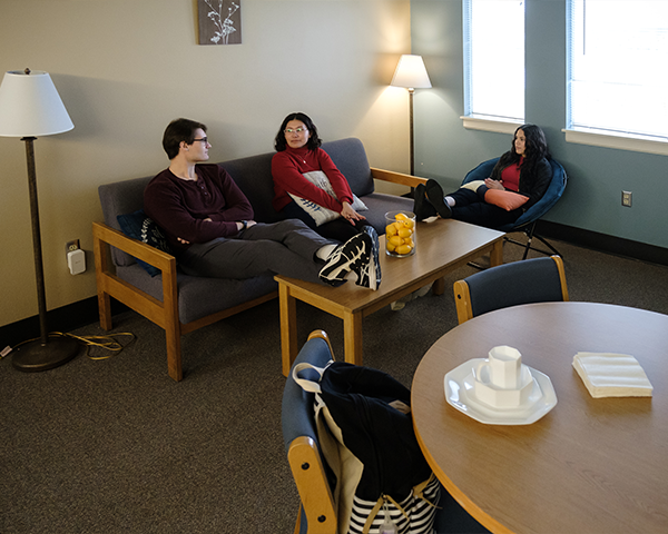 MCC Housing student apartment living room