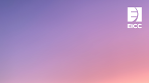 Purple pink gradient EICC Zoom Background, click to download