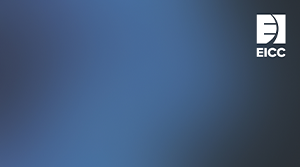 Dark to ligh blue gradient EICC Zoom Background, click to download