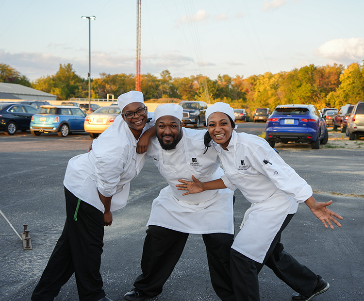 Culinary Students posing at SCC BASH event